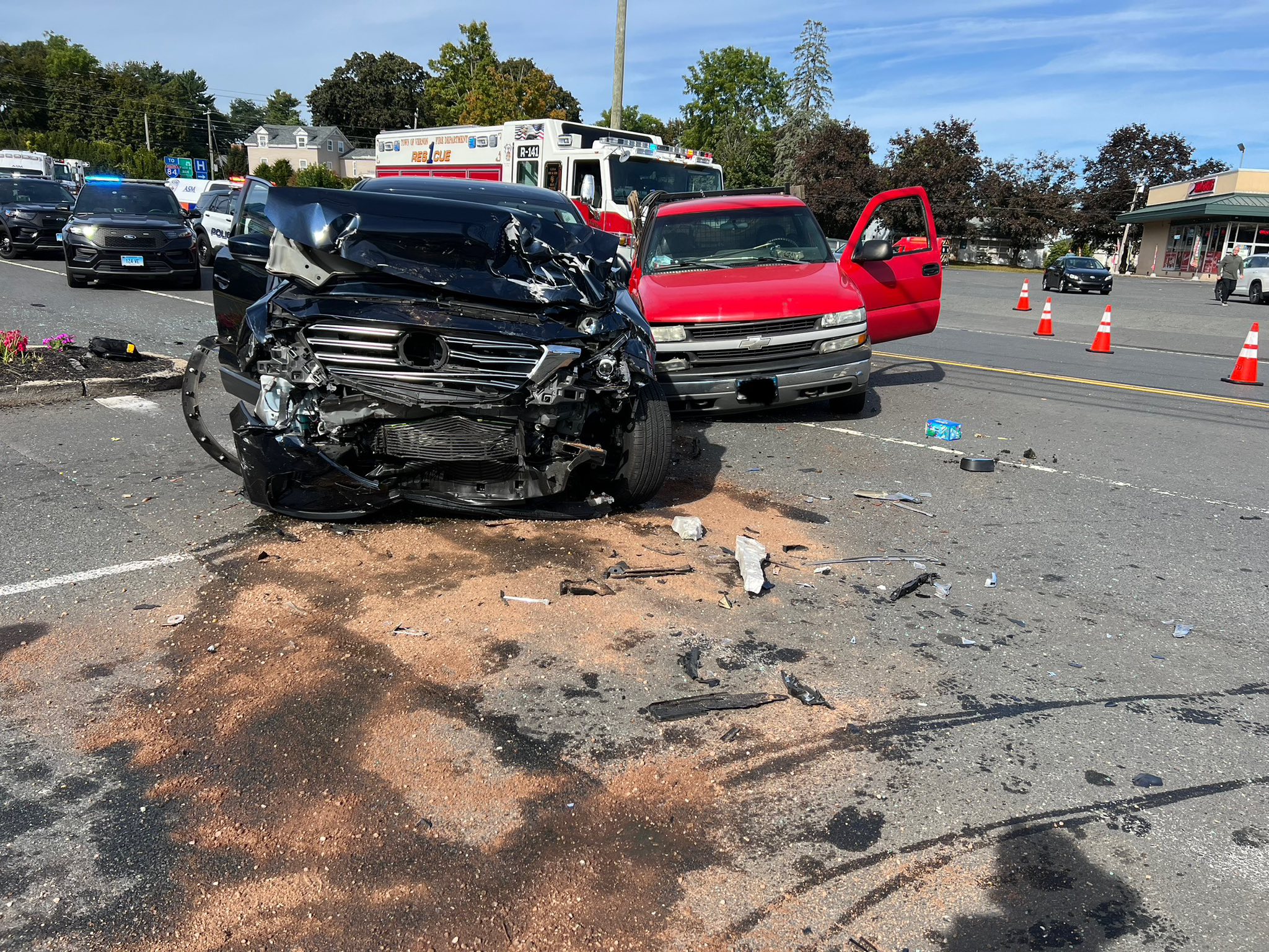 Vernon 4-car crash sends multiple people to hospital, officials say