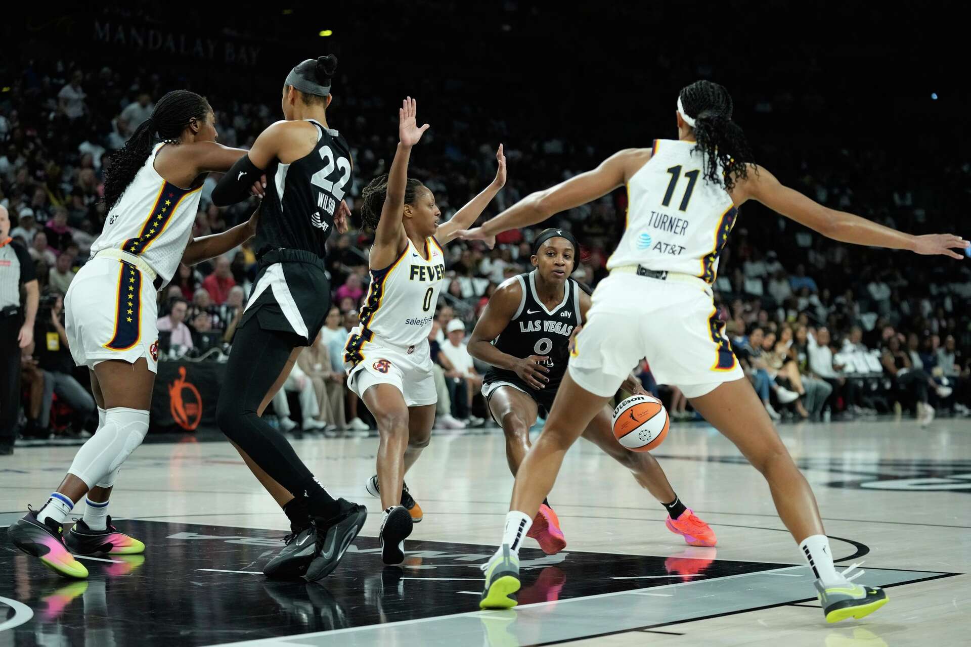 Wilson scores 25 points as Aces even WNBA semifinal series at 1-1 with  blowout win over Fever