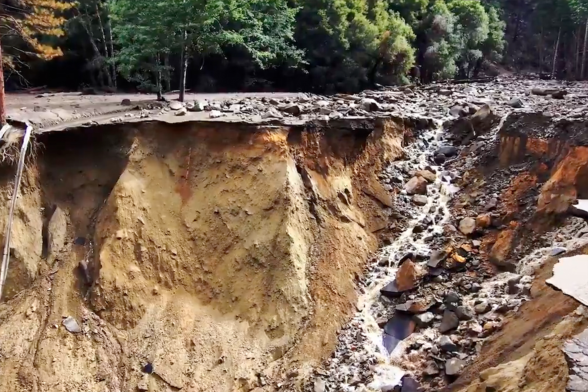 Highway into popular California lake closes indefinitely after storm