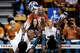 Texas Longhorns outside hitter Cari Spears (23) sends the ball over the net in the first set against the Vanderbilt Commodores at Gregory Gymnasium in Austin, Sept. 24, 2025.