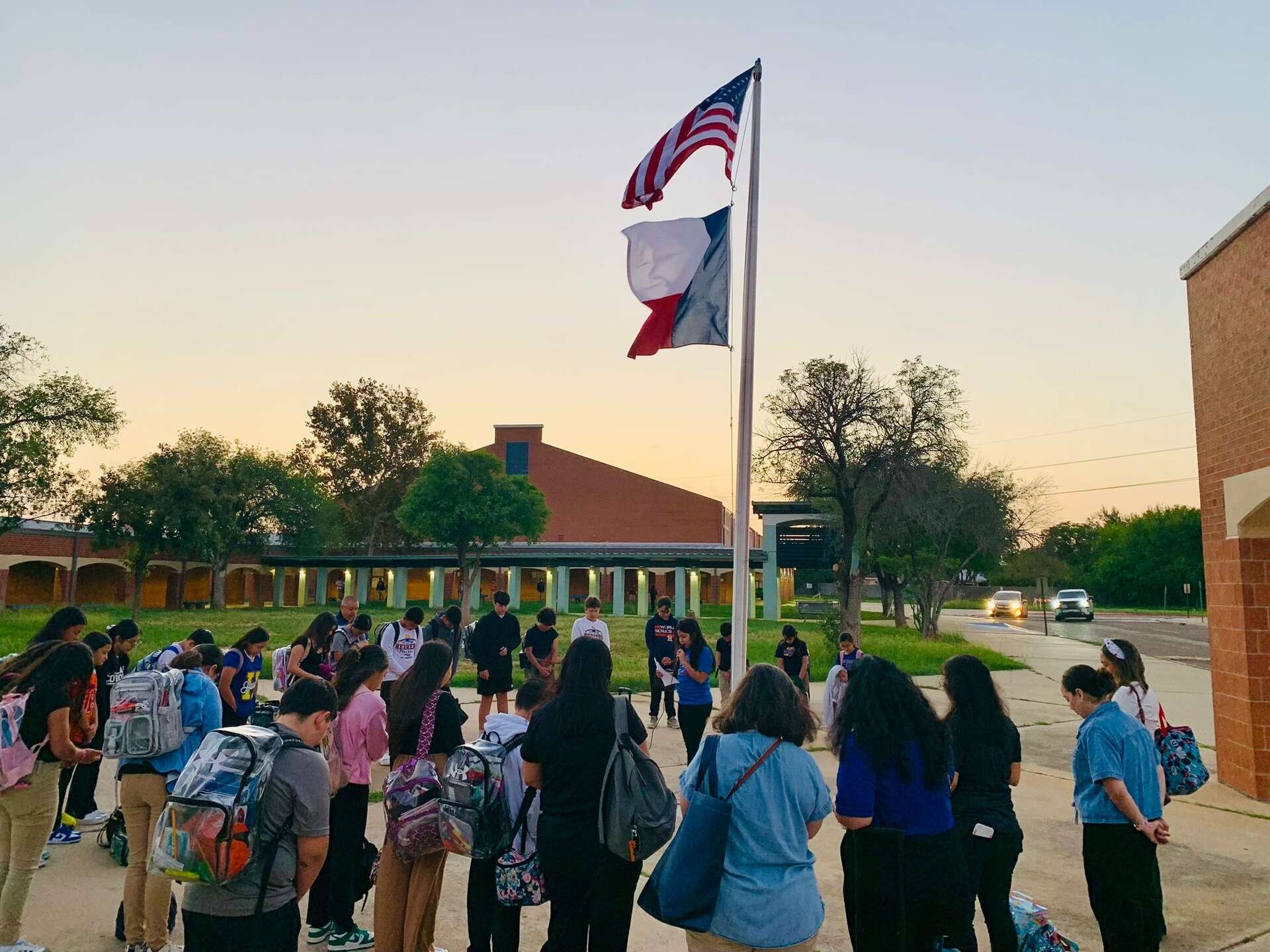 Laredo sixthgrader leads See You at the Pole prayer at school