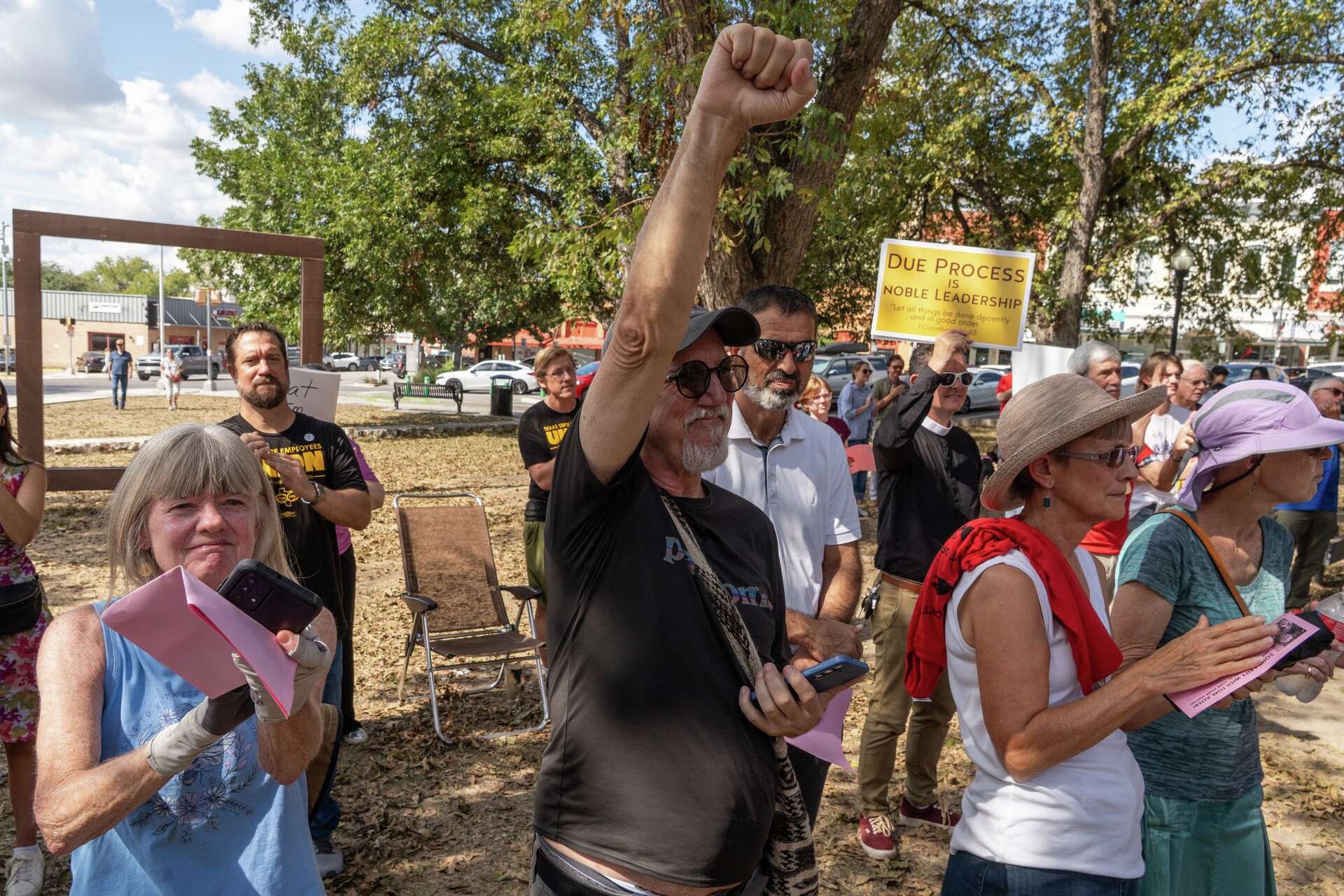 Rally held in San Marcos in support of fired Texas State professor