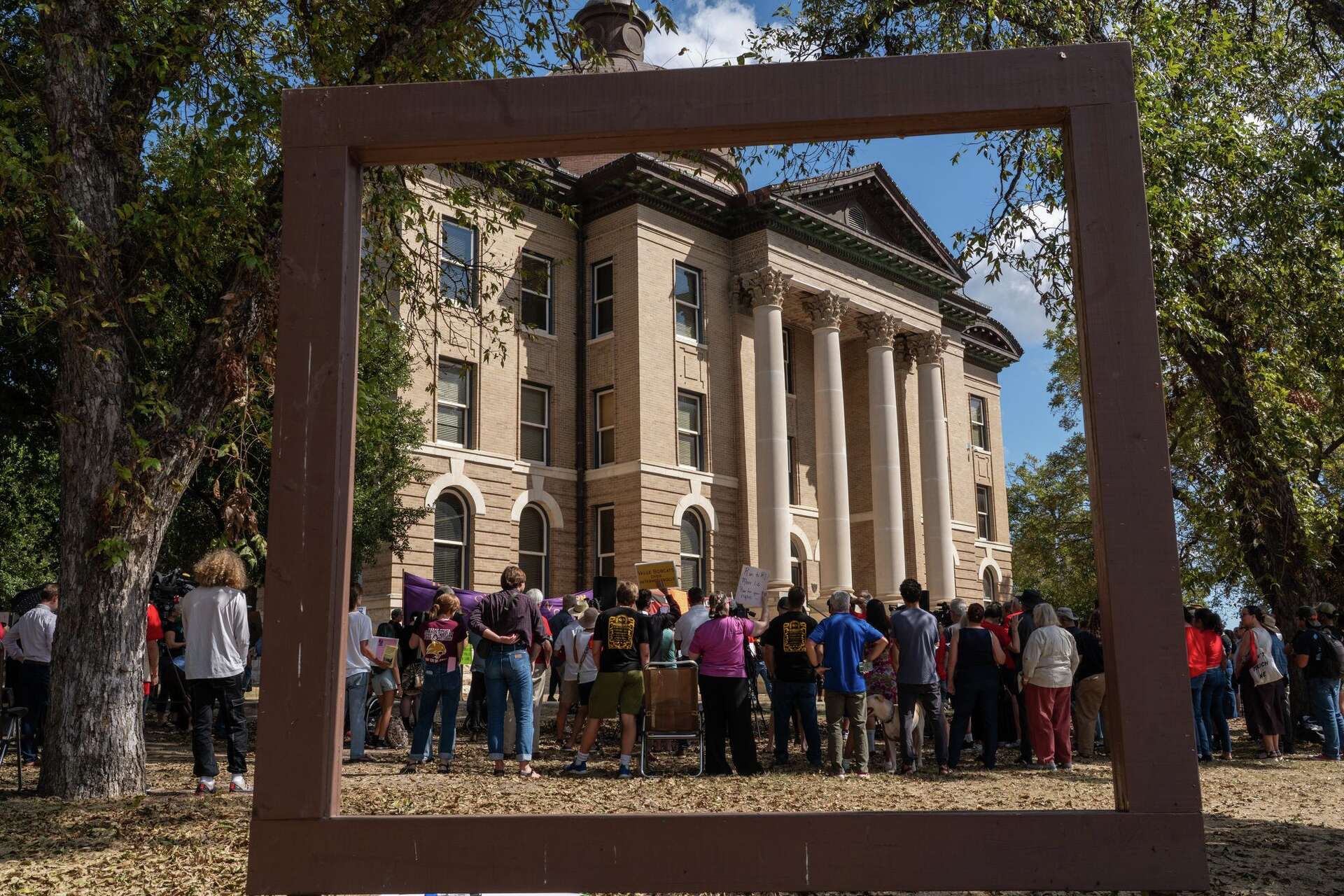 Rally held in San Marcos in support of fired Texas State professor