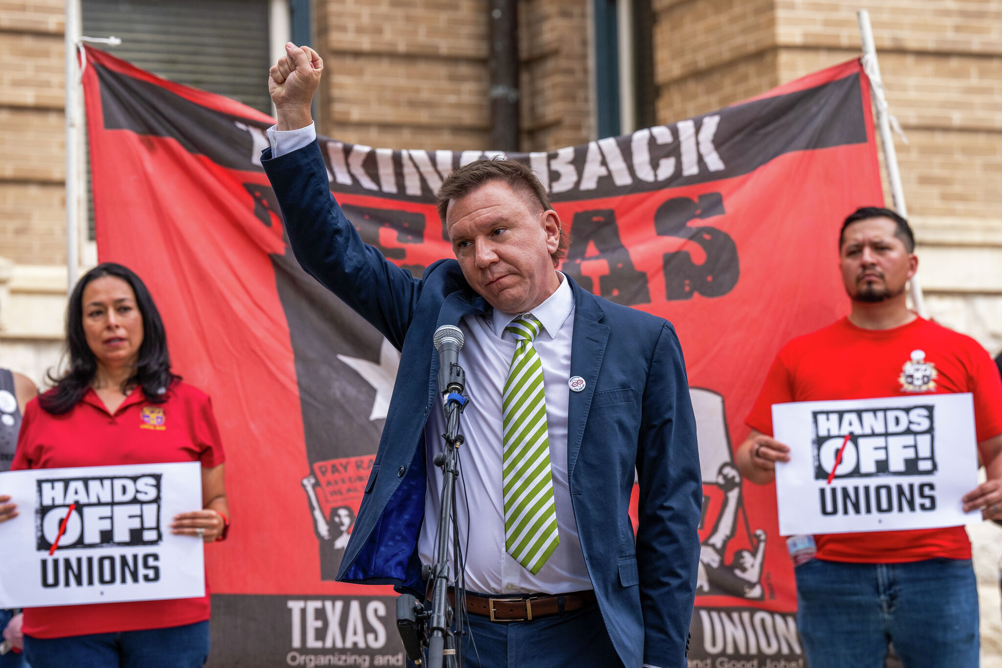 Rally held in San Marcos in support of fired Texas State professor