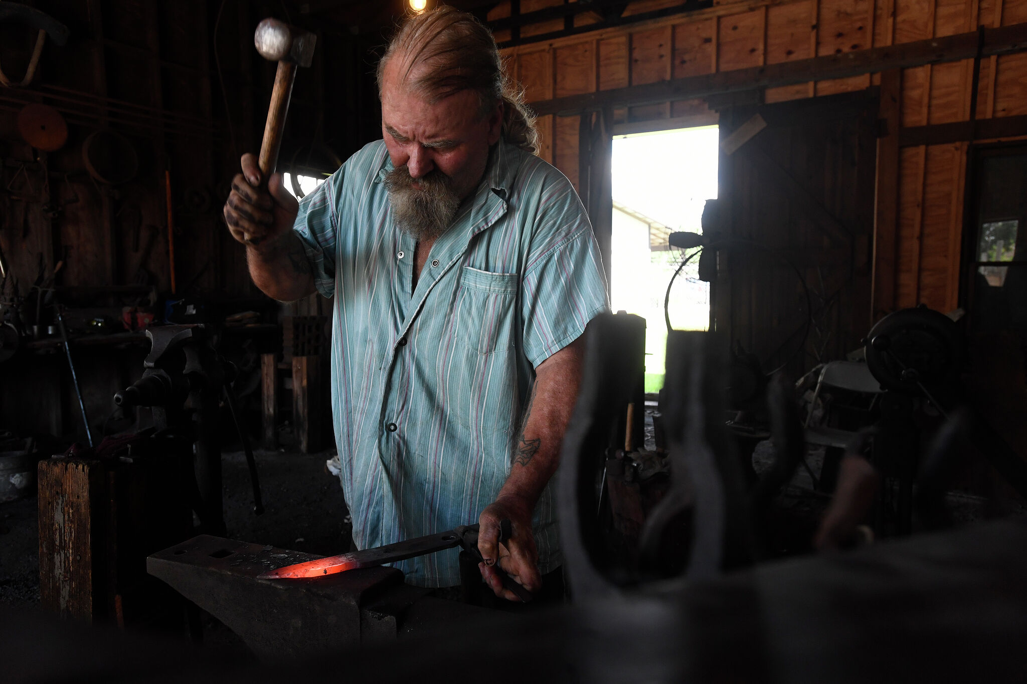 Blacksmith demonstrations held at Spindletop Boomtown weekly