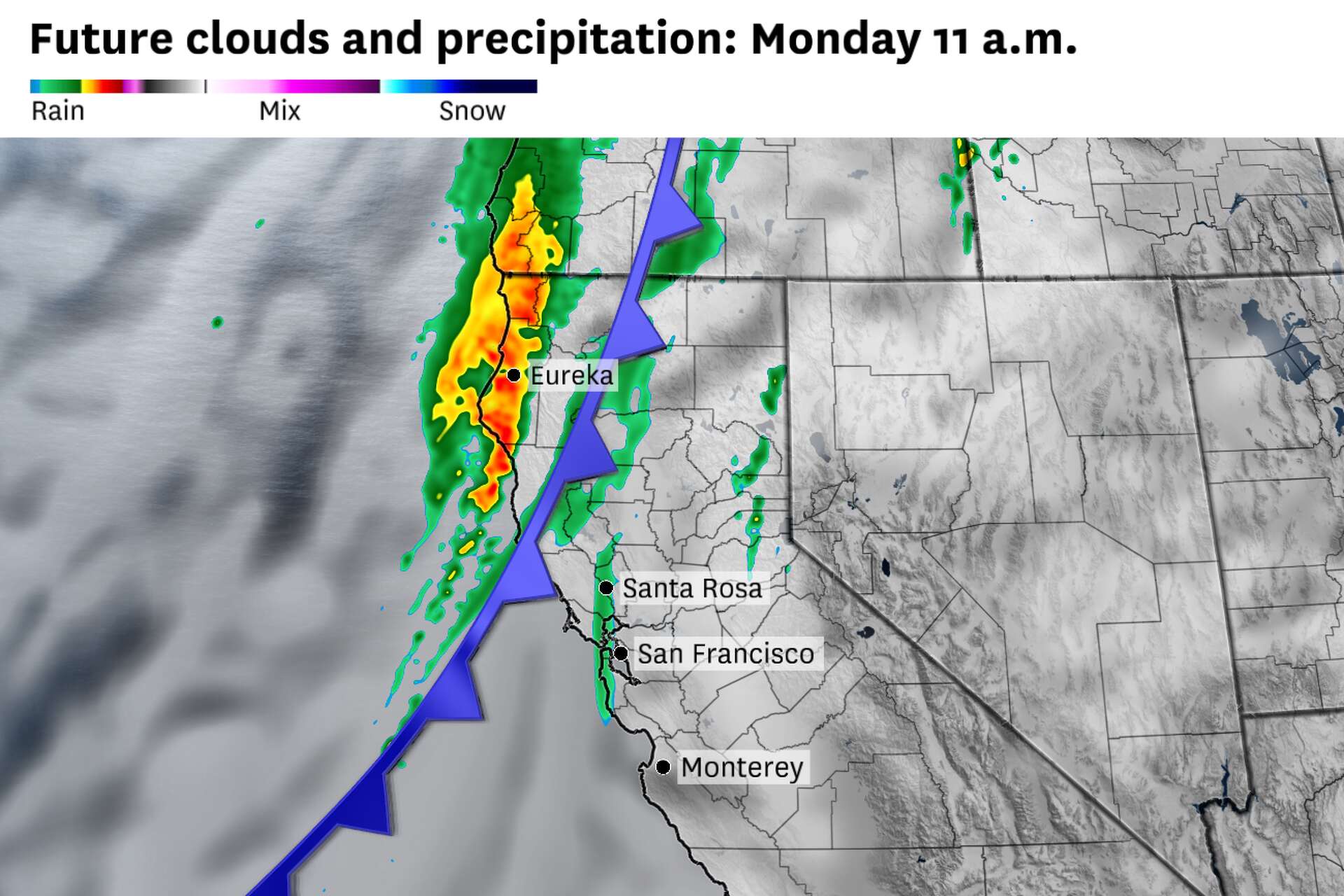 SF Bay Area could see sudden downpours amid storm system