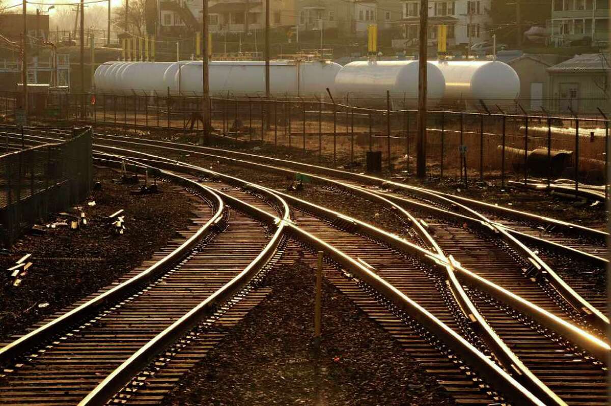 The tracks at the Danbury train station are pictured in this 2009 file photo.