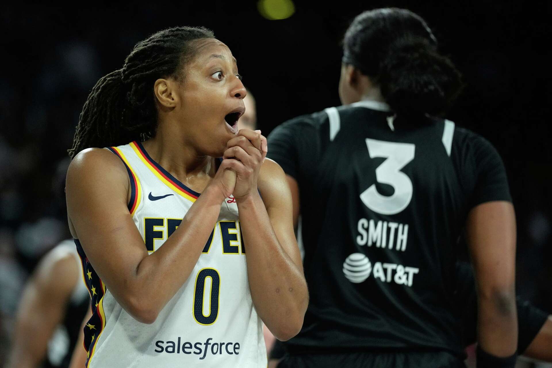Fever guard Kelsey Mitchell says severe cramps left her lower body feeling numb in loss to Aces