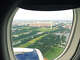 Looking out at Washington, D.C., from an airplane window.