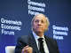 Bridgewater Associates founder Ray Dalio speaks at the Greenwich Economic Forum at Delamar Greenwich Harbor in Greenwich, Conn. Tuesday, Oct. 7, 2025. Dalio, XPO founder Brad Jacobs and Connecticut Gov. Ned Lamont were among many speakers at the event.
