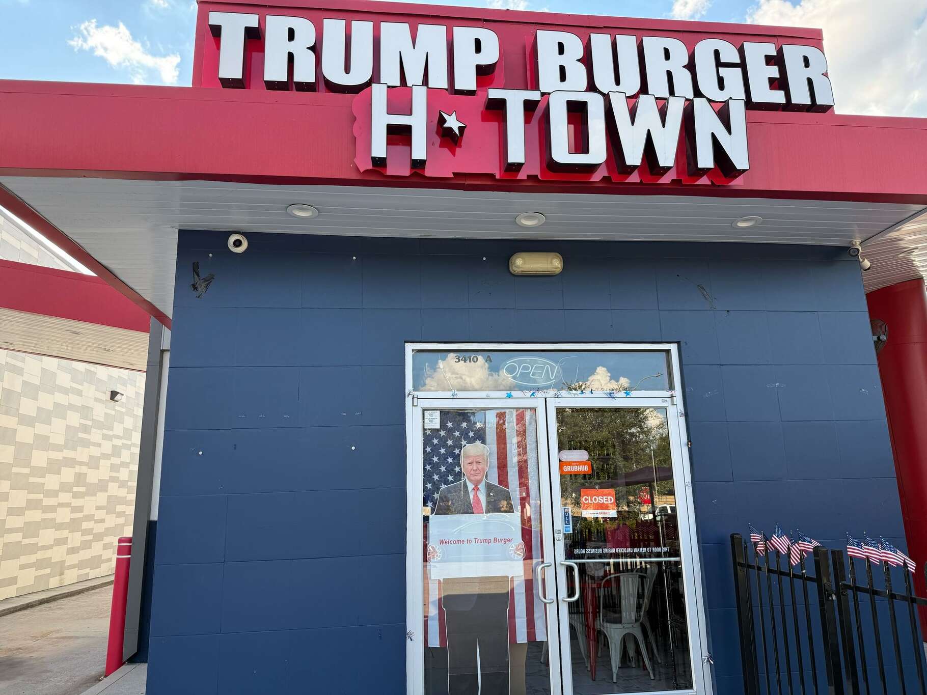 Trump Burger's Houston location had a closed sign on the door during business hours Wednesday.