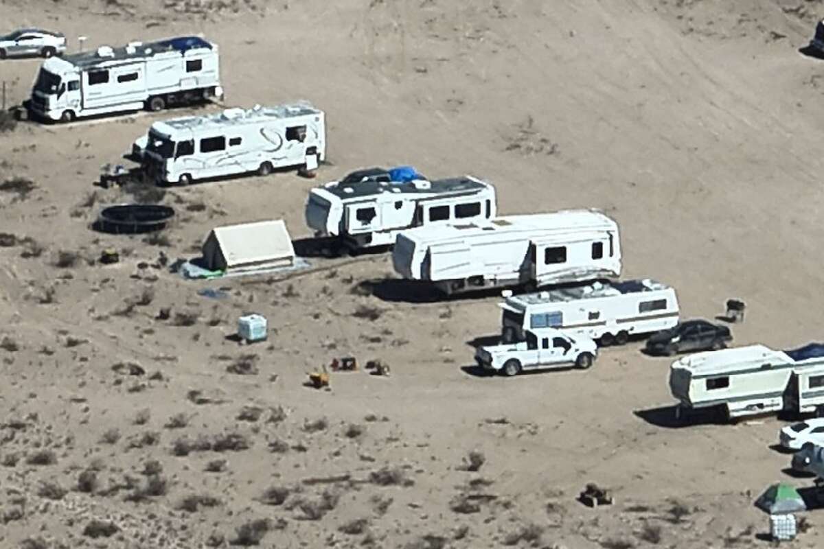 Drone photos of the settlement in Loving County which has been linked to an effort to sweep local offices in the most sparsely populated county in the U.S. by moving in dozens of new voters ahead of 2026 elections.