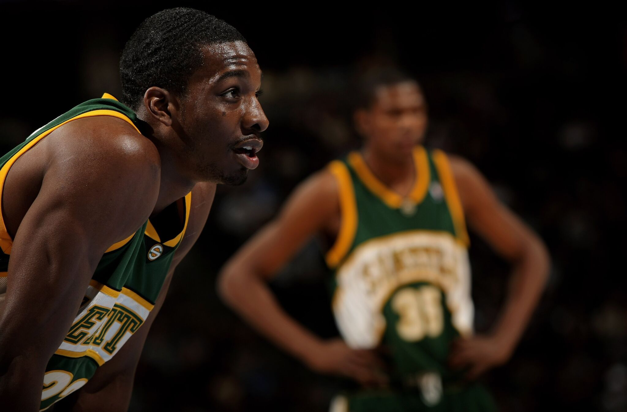 Kevin Durant and Jeff Green, the last SuperSonics, reunite in Houston.
