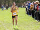 Daniel Hand's Annecy Vlieks finishes second in the 5,000 meter during the SCC high school cross country championships at East Shore Park in New Haven, Conn., Wednesday, October 15, 2025.