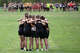 Amity varsity boys prepare for the 5,000 meters during the SCC high school cross country championships at East Shore Park in New Haven, Conn., Wednesday, October 15, 2025.