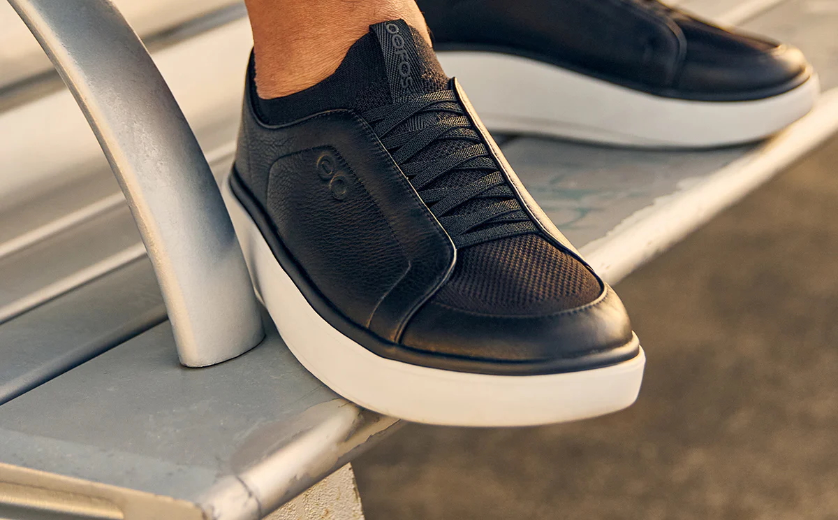 OOFOS just released stylish new Club+ leather sneakers