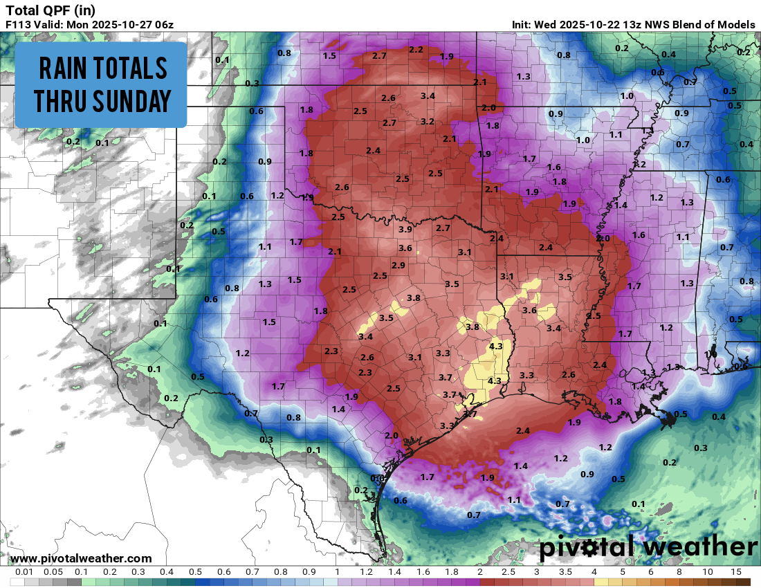 Severe storms, flooding risk aims at Texas by end of the week
