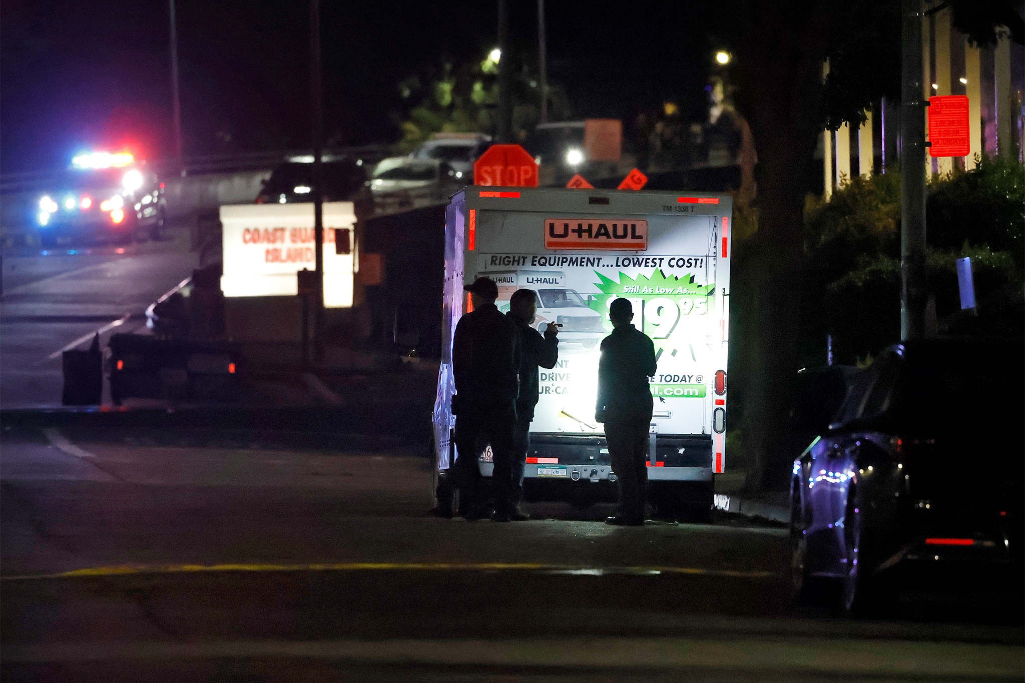 Shots fired after lone vehicle speeds at Coast Guard Island gate amid protests