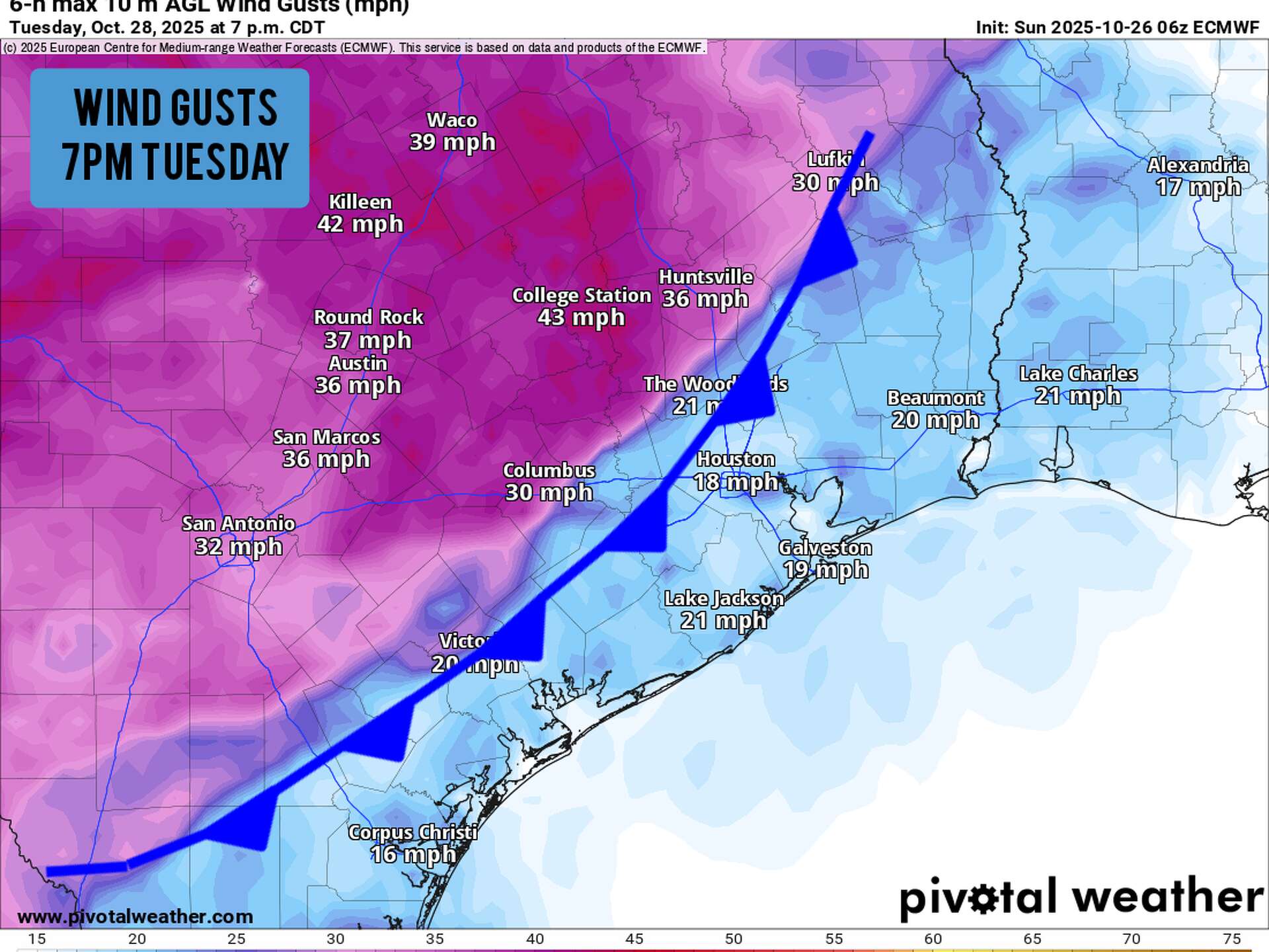 Timeline: Here's when South Texas temps plunge to 40s this week