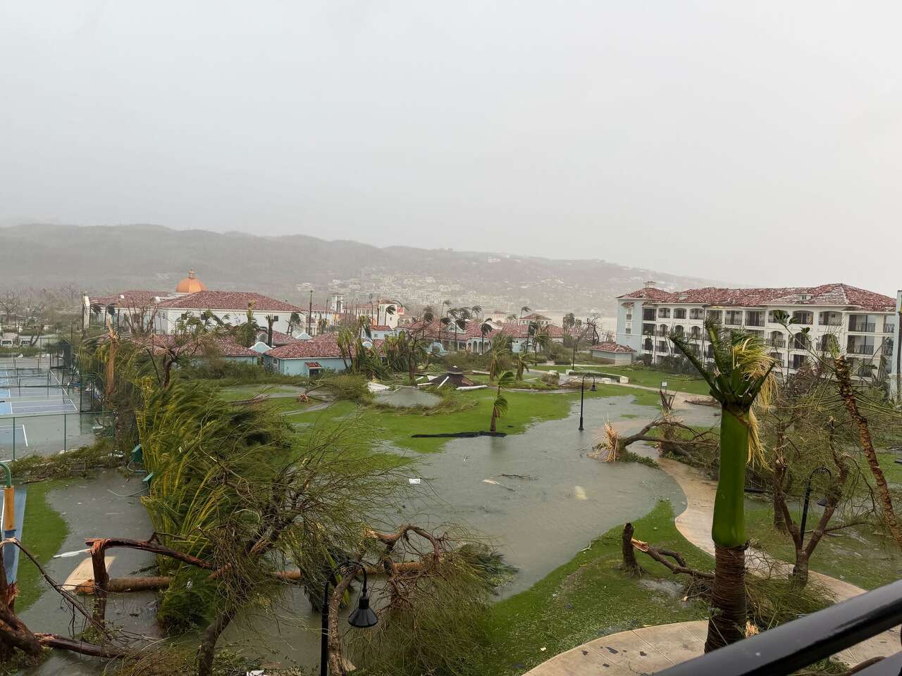 American tourists weather out Hurricane Melissa in White House Jamaica.
