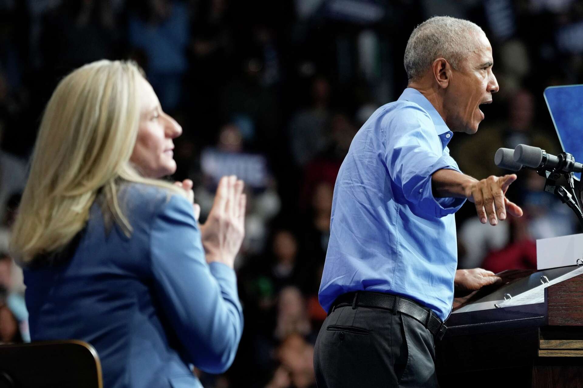 Obama blasts Trump ahead of Election Day in Virginia and New Jersey.  Republicans keep it local