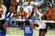 Texas Longhorns outside hitter Torrey Stafford (4) spikes the ball during the match against Kentucky at Gregory Gym on Sunday, Nov. 2, 2025 in Austin.