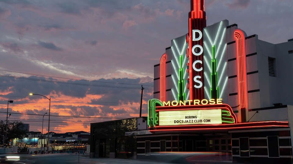 The exterior of Doc's Houston jazz supper club on Westheimer in Montrose