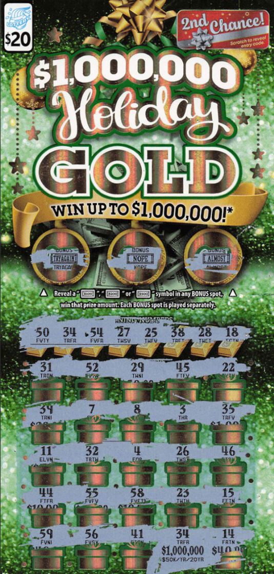 Illinois Lottery player wins $1M on Holiday Gold ticket
