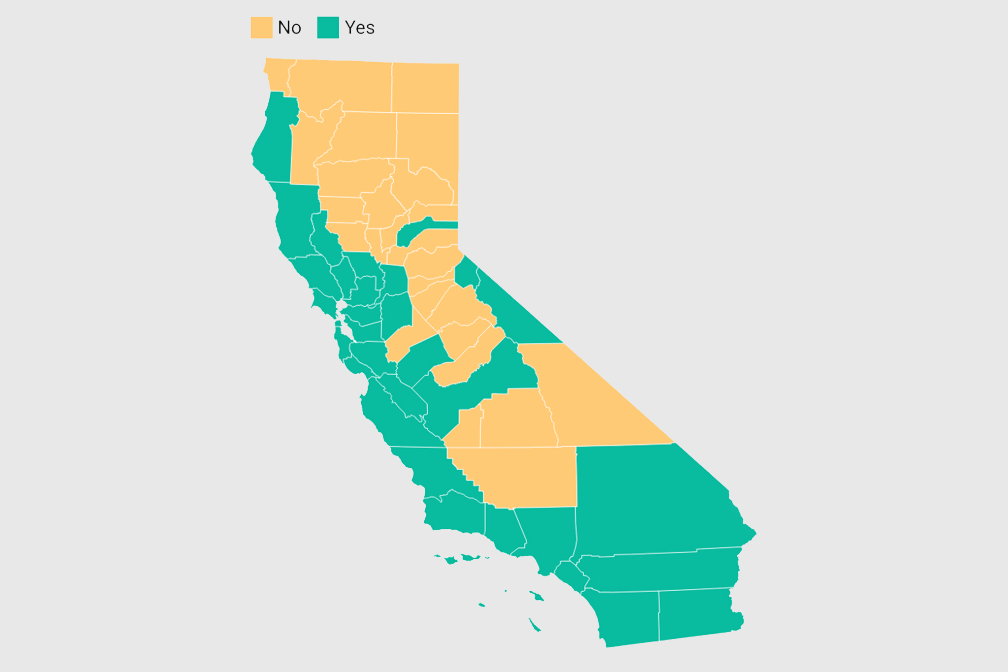 Here's how every Calif. county voted on Prop. 50