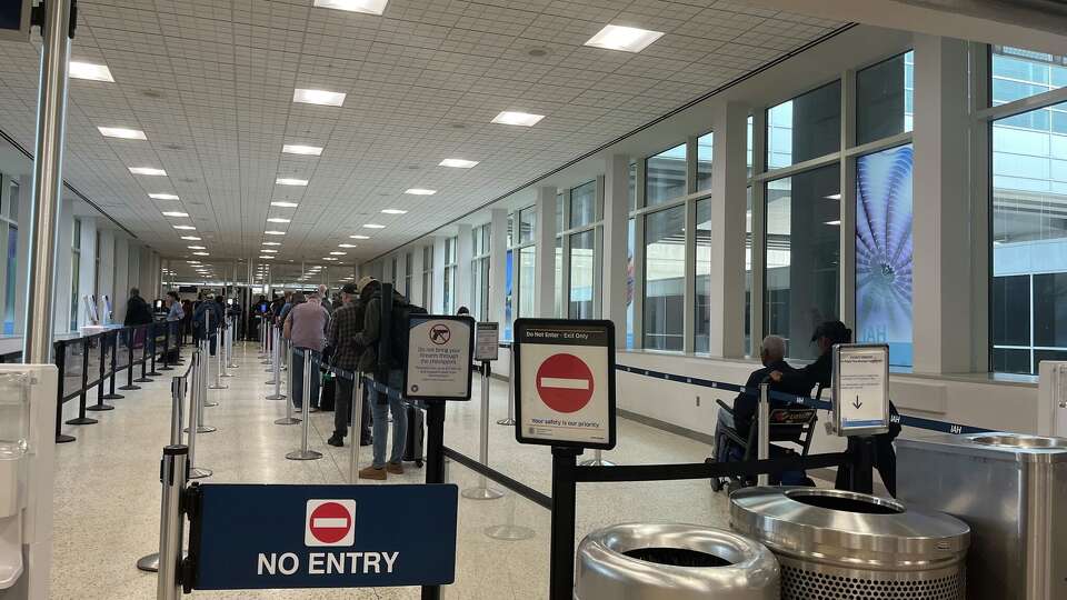 Security lines at Bush Intercontinental Airport were wide open on Saturday morning. 