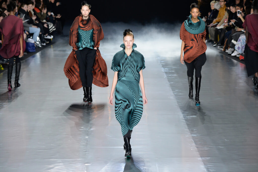 Japanese designer Issey Miyake moved pleating far into the future