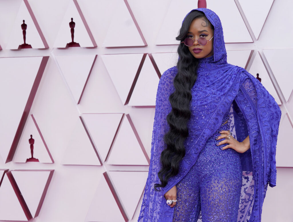 purple dress oscars Angela Bassett Wears Purple Moschino Gown for Oscars 2023