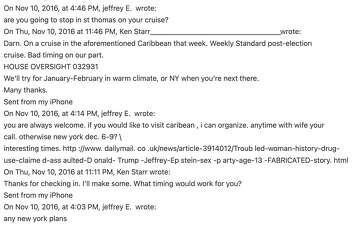 Former Baylor president Ken Starr sent 'hugs' to Jeffrey Epstein