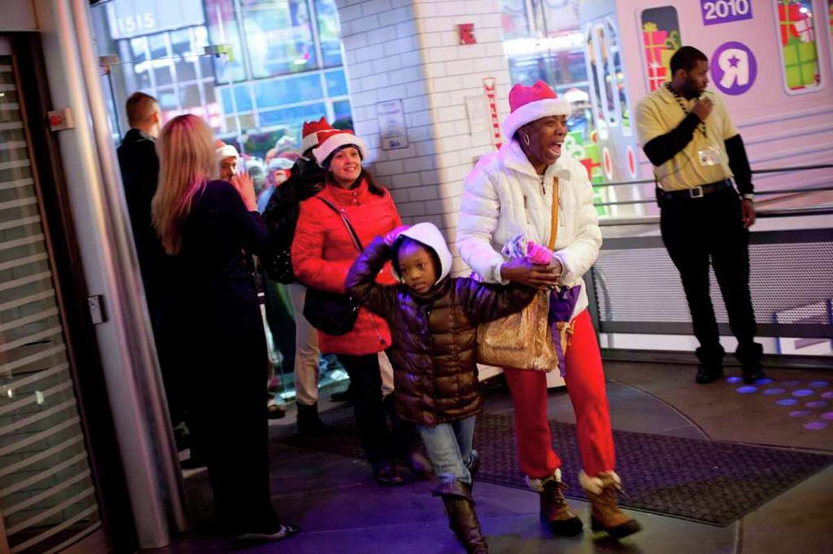 NEW YORK - NOVEMBER 25: Shoppers are let into Toys"R"Us 2 hours before the start of Black Friday on Thanksgiving Day, November 25, 2010 in New York City. The stores will remain open for 24 hours nationwide. (Photo by Michael Nagle/Getty Images)