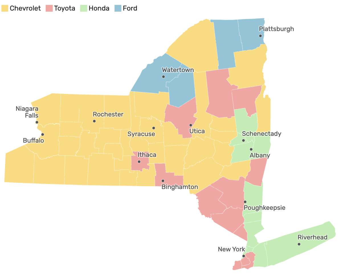 Cars, colors, styles: Here is what New Yorkers drive
