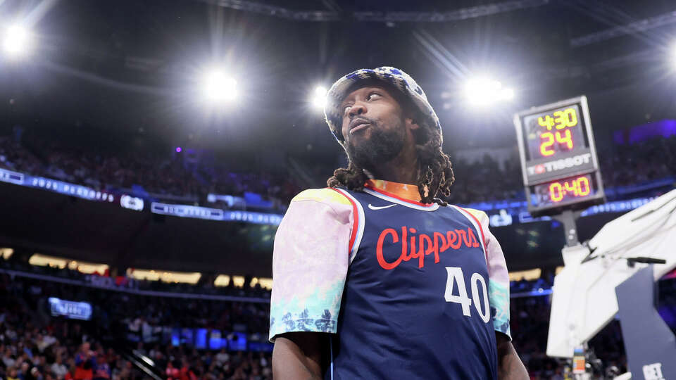 Patrick Beverley as a fan at Game 3 of the Los Angeles Clippers-Denver Nuggets series at the Intuit Dome in Inglewood on Thursday, April 24, 2025.