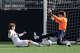 Somers' #3 William Accorsi puts a shot past Haddam-Killingworth goalkeeper Oskar Heikkila during the CIAC Class S Boys Soccer Championship at Trinity Health Stadium in Hartford, Conn., Sunday, November 16, 2025.