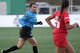 Soccer official Eileen Hester works the CIAC Class LL Girls Soccer Championship game between Greenwich and Amity at Trinity Health Stadium in Hartford, Conn., Sunday, November 16, 2025.
