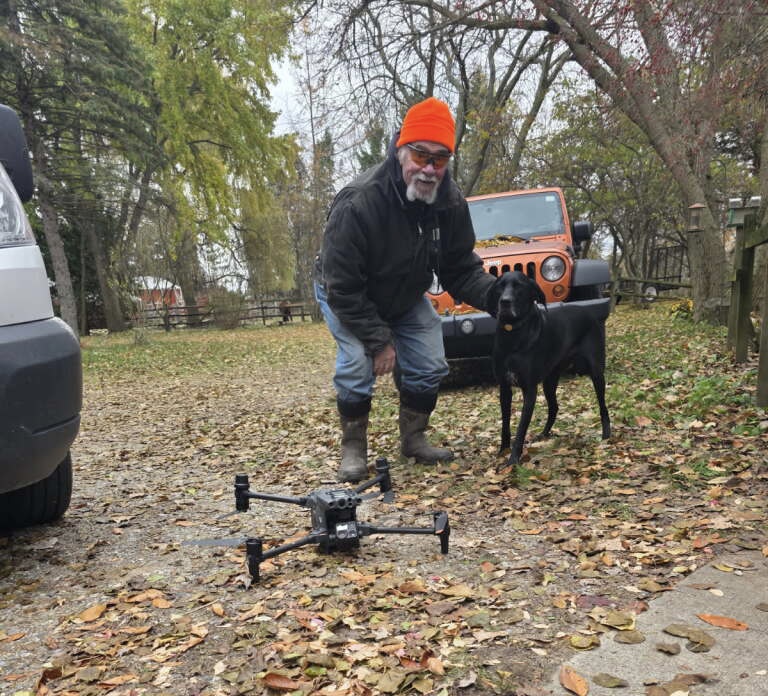 Thermal drone finds Tom Lounsbury's missing dog in gazebo