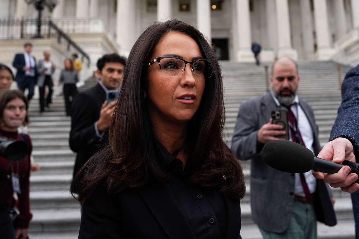 Rep. Lauren Boebert, R-Colo., leaves the U.S. Capitol after voting in favor of the Epstein Files Transparency Act, Tuesday, Nov. 18, 2025, in Washington.