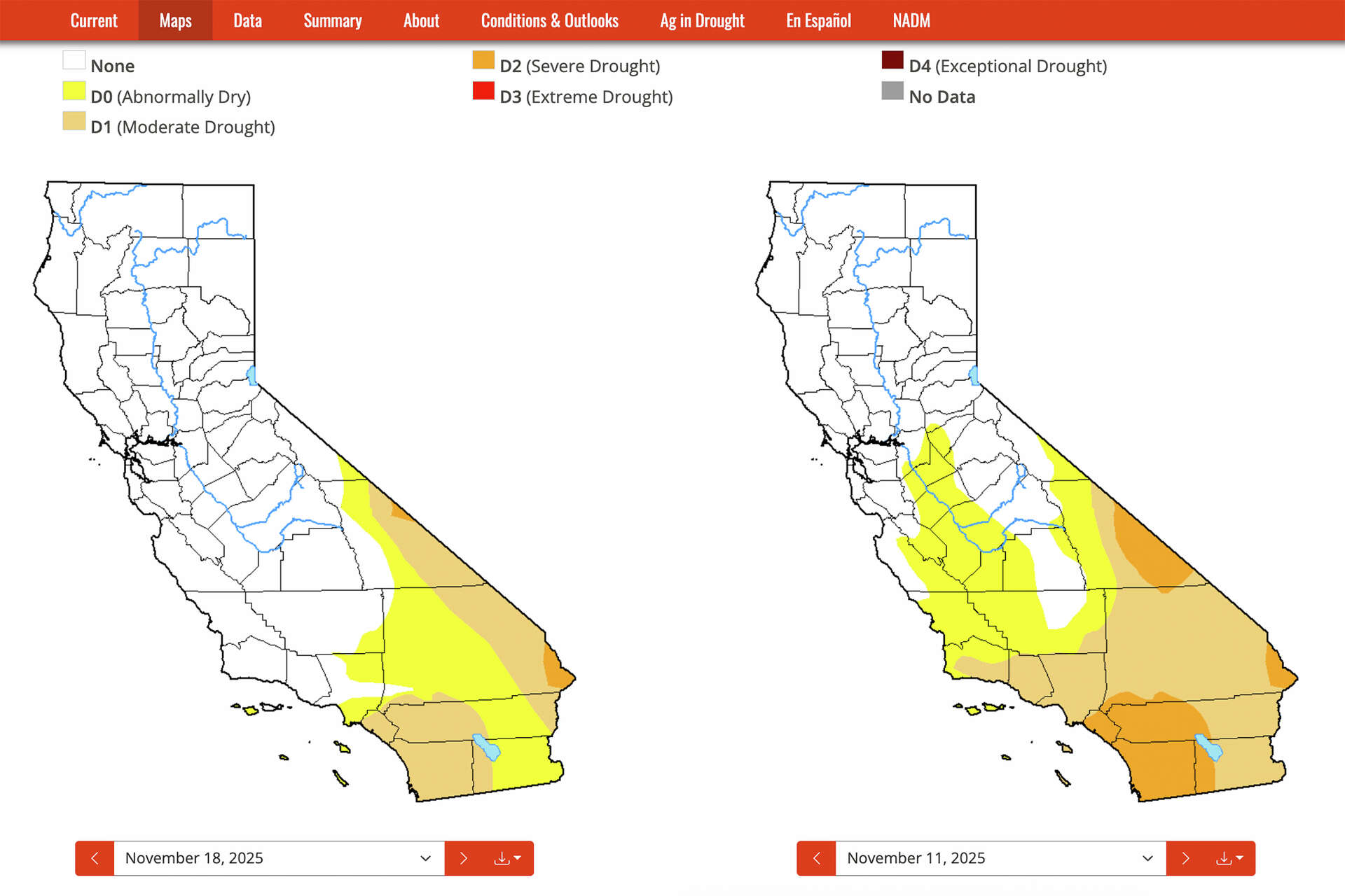 Atmospheric rivers nearly wipe out severe drought in California
