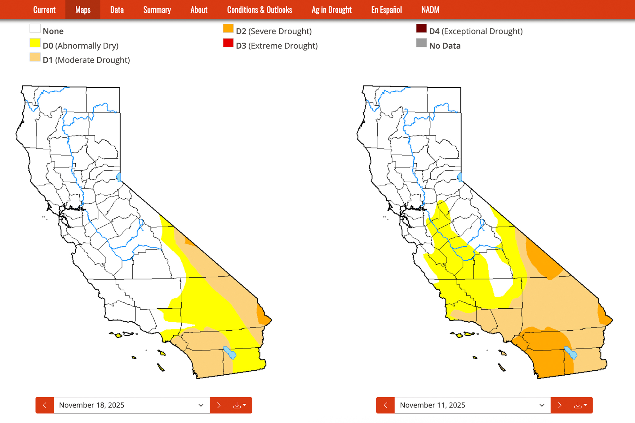 Atmospheric rivers nearly wipe out severe drought in California