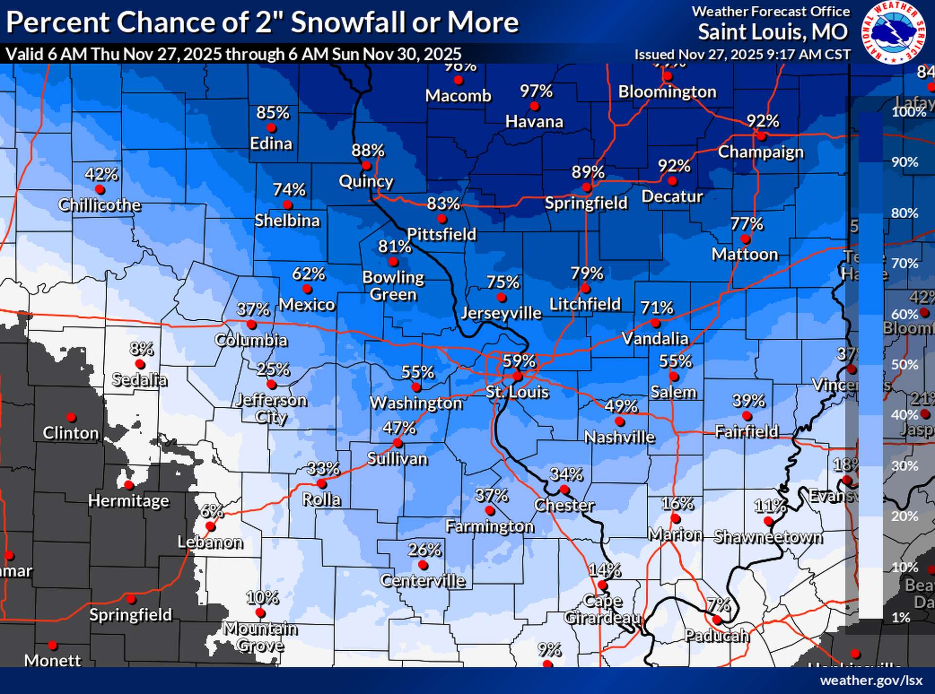 Winter storm watches issued in Illinois for weekend snow storm