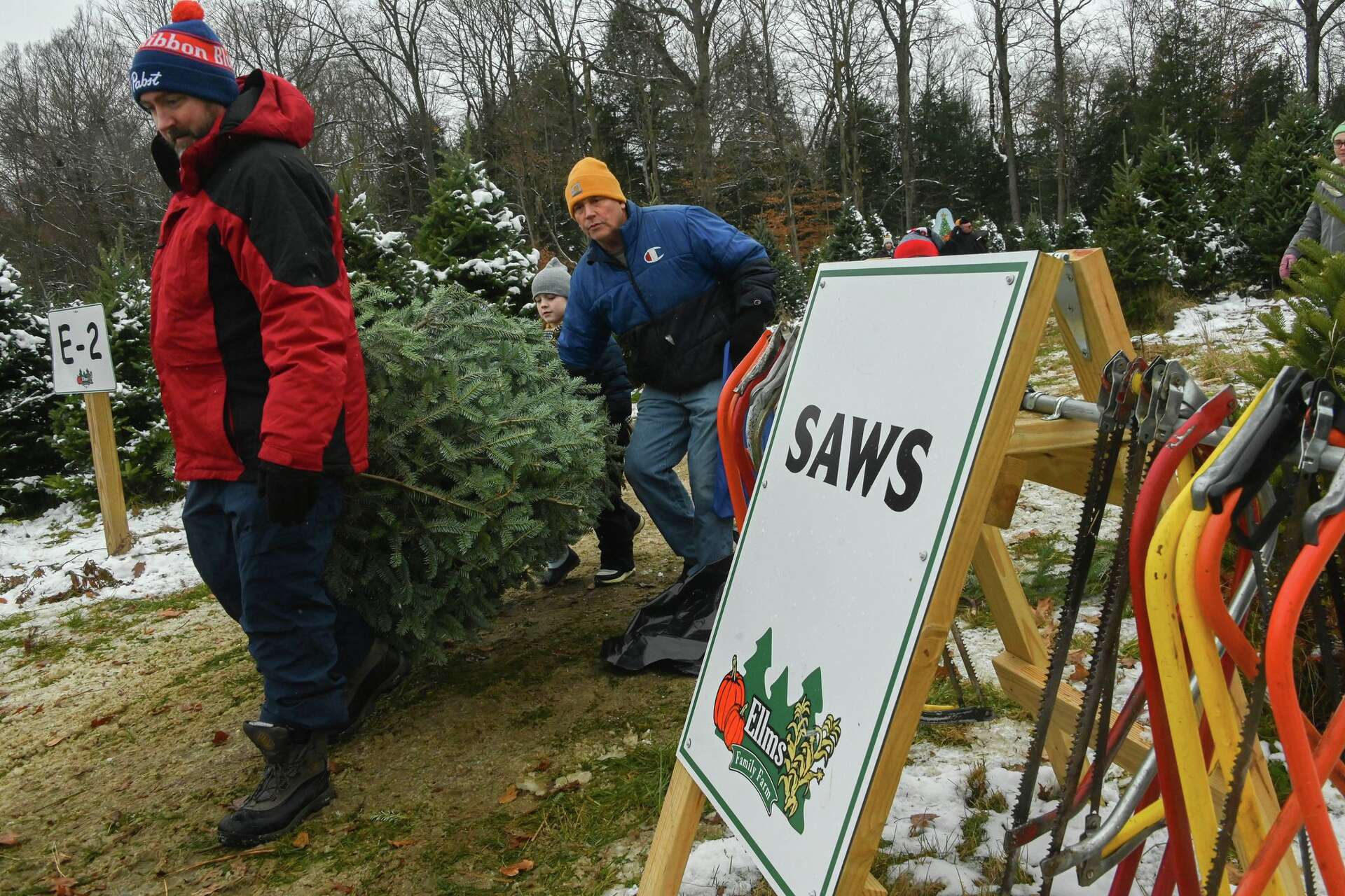 Photos: Customers pick their Christmas Trees at Ellms family farm