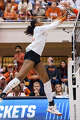 Texas Longhorns outside hitter Torrey Stafford (4) tips the ball over the net as The Longhorns take on Florida A&M during the first round of the NCAA Tournament at Gregory Gymnasium in Austin, Friday, Dec. 5, 2025.