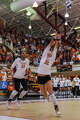 Texas Longhorns libero Ramsey Gary (32) runs after the ball as The Longhorns take on Florida A&M during the first round of the NCAA Tournament at Gregory Gymnasium in Austin, Friday, Dec. 5, 2025.