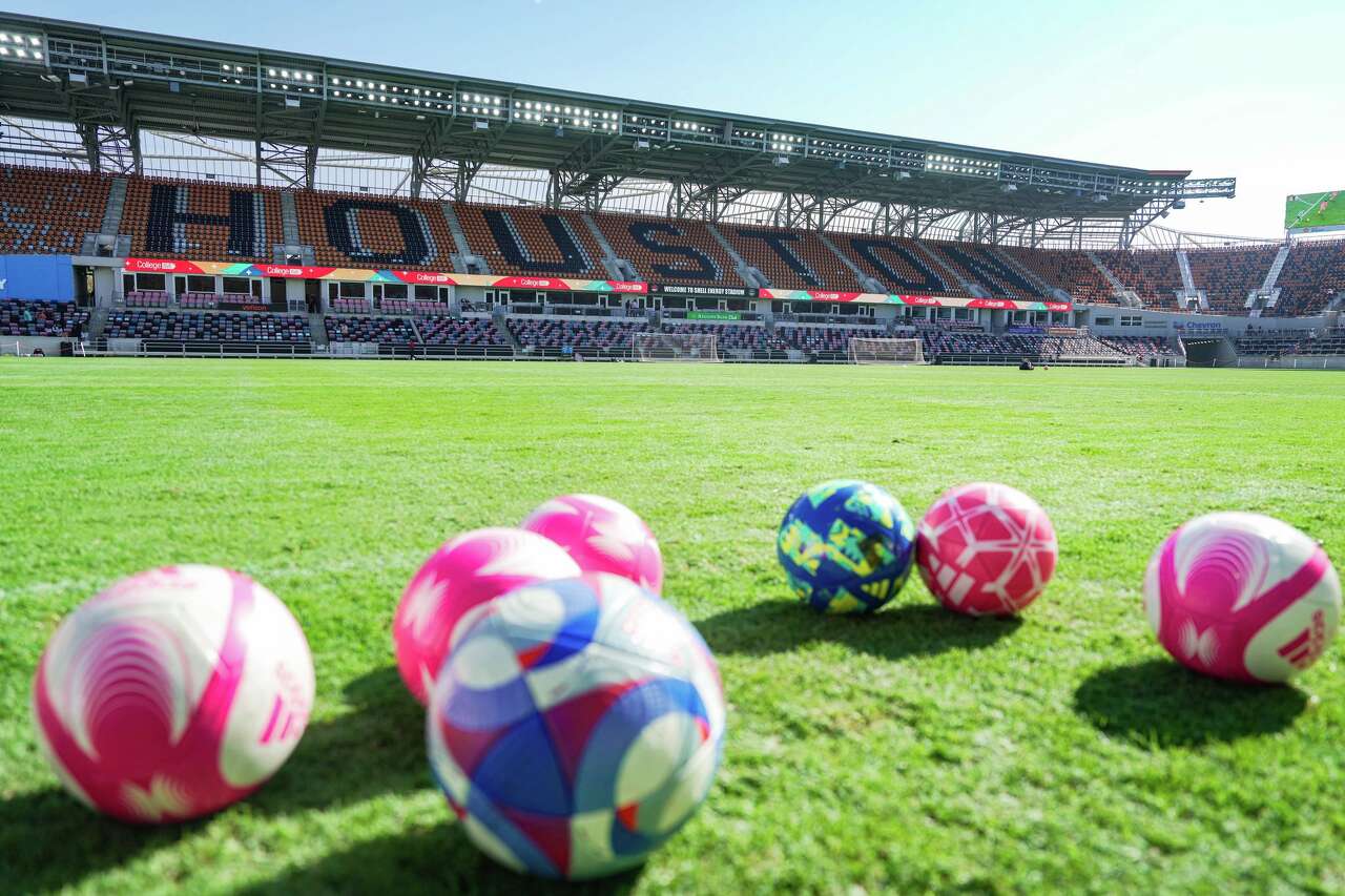 The Houston Dynamo hosts a soccer celebration the day after the World Cup draw at Shell Energy Stadium in Houston, Saturday, Dec. 6, 2025.