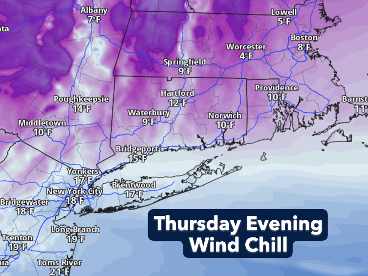 Bitter cold to continue Thursday in CT with a chance for some snow