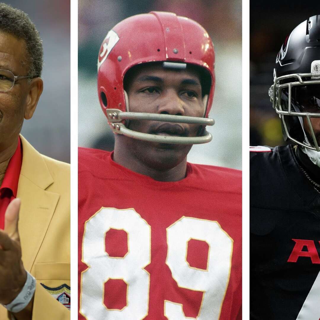 Ken Houston (left), Otis Taylor (middle) and KhaDarel Hodge (right) are all former Prairie View A&M stars who went on to make the Pro Bowl in the NFL.