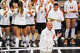 Texas Longhorns head coach Jerritt Elliott cheers on his team as Texas volleyball plays Indiana in a Sweet 16 NCAA Tournament match in Gregory Gymnasium in Austin, Friday, Dec. 12, 2025. The Longhorns will advance to Elite Eight with a 3-0 win.